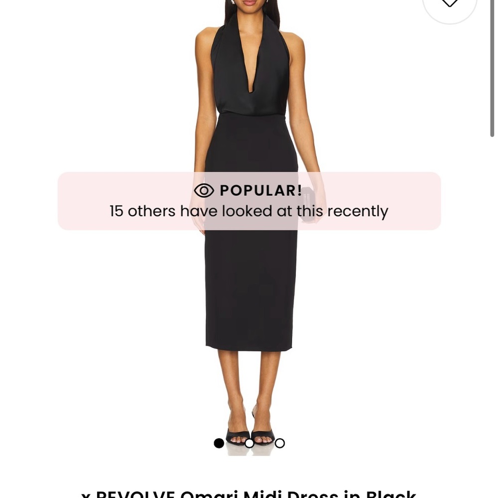 Revolve Black Midi Dress NWOT